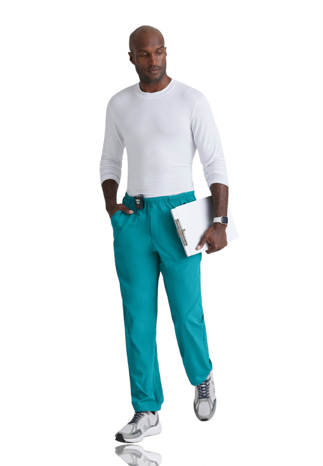 Men's 7 Pockets 4-Way Stretch Fabric Amplify Scrub Pant - 0217 - Teal