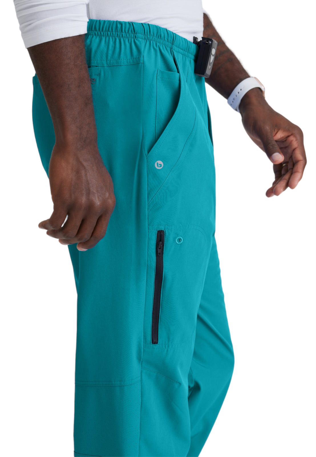 Men's 7 Pockets 4-Way Stretch Fabric Amplify Scrub Pant - 0217 - Teal