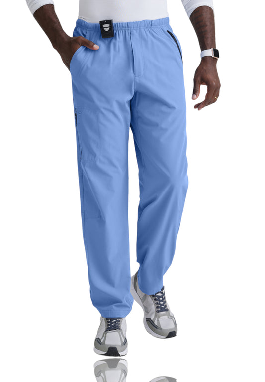 Men's 7 Pockets 4-Way Stretch Fabric Amplify Scrub Pant - 0217 - Ciel Blue