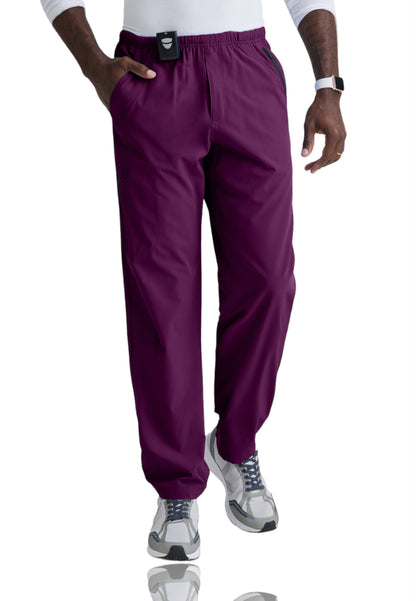 Men's 7 Pockets 4-Way Stretch Fabric Amplify Scrub Pant - 0217 - Wine