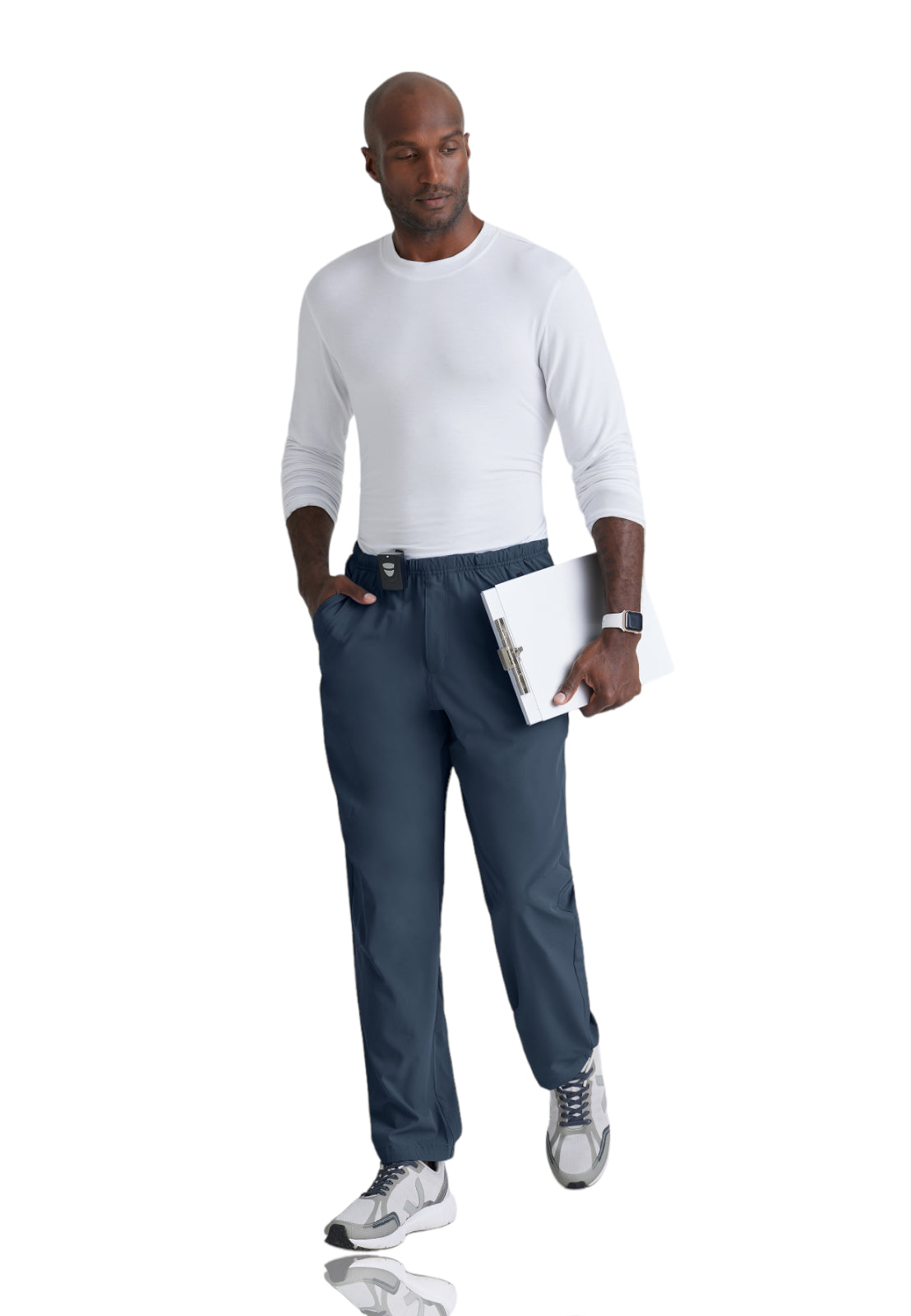 Men's 7 Pockets 4-Way Stretch Fabric Amplify Scrub Pant - 0217 - Steel