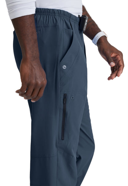 Men's 7 Pockets 4-Way Stretch Fabric Amplify Scrub Pant - 0217 - Steel