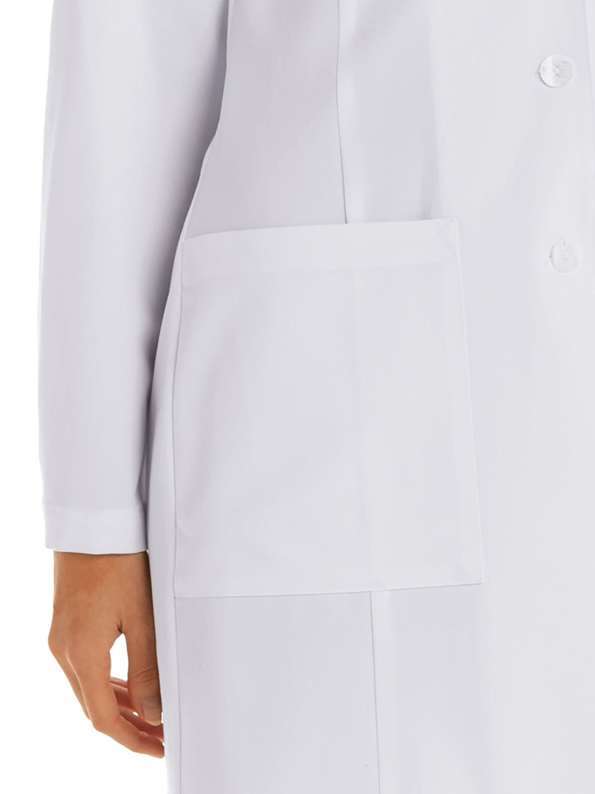 Women's Two-Pocket Princess Seam 35" Morgan Lab Coat - 2402 - White