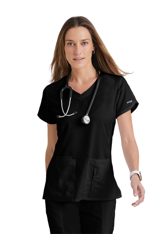 Women's V-Neck Cora Scrub Top - 41423 - Black