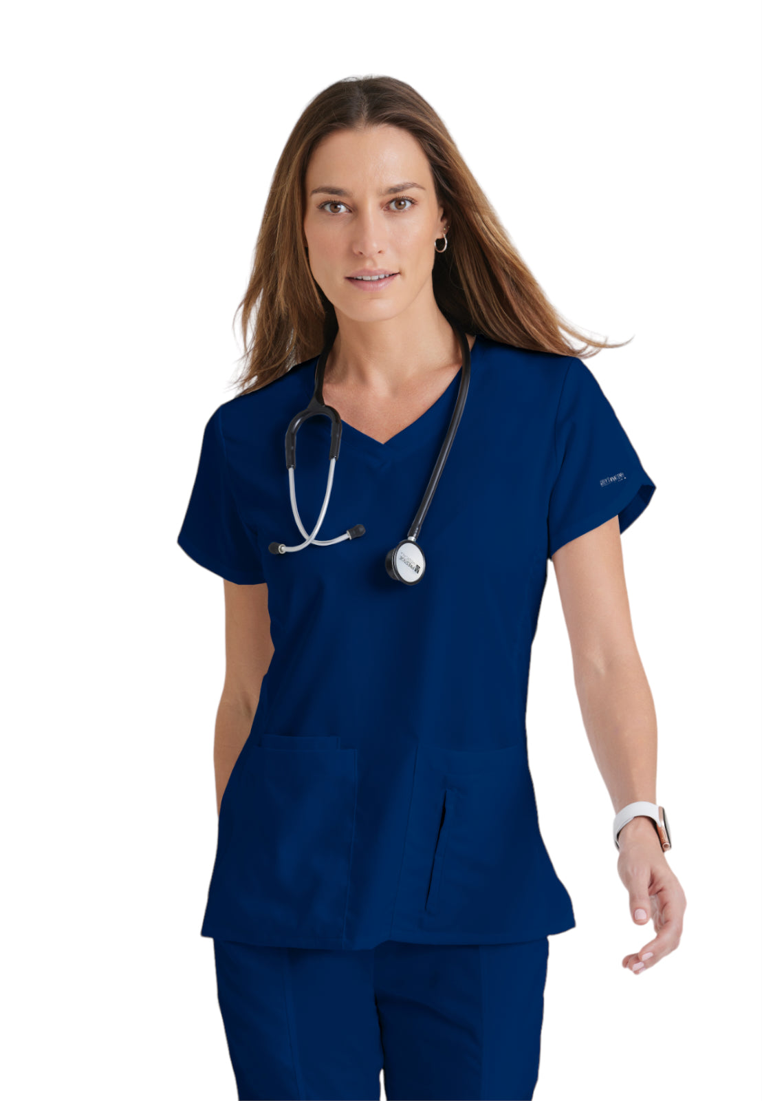 Women's V-Neck Cora Scrub Top - 41423 - Indigo (Navy)