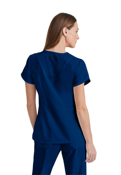 Women's V-Neck Cora Scrub Top - 41423 - Indigo (Navy)