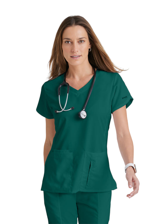 Women's V-Neck Cora Scrub Top - 41423 - Hunter Green