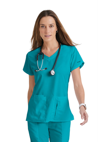 Women's V-Neck Cora Scrub Top - 41423 - Teal