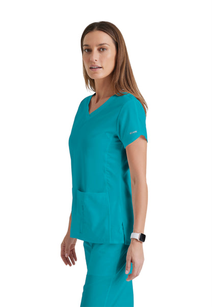 Women's V-Neck Cora Scrub Top - 41423 - Teal