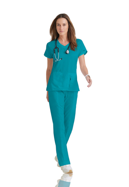 Women's V-Neck Cora Scrub Top - 41423 - Teal