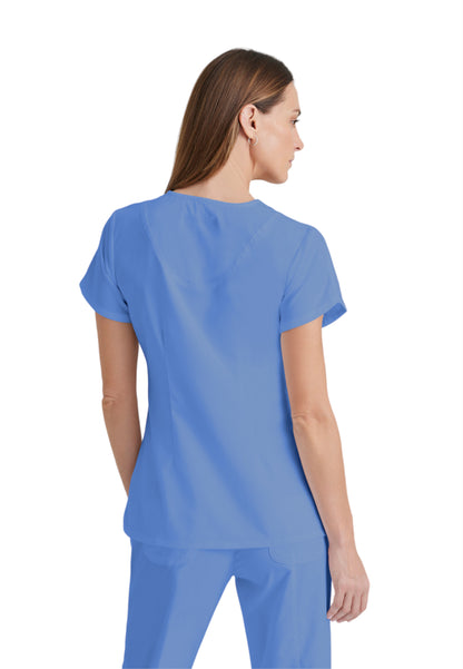 Women's V-Neck Cora Scrub Top - 41423 - Ciel Blue