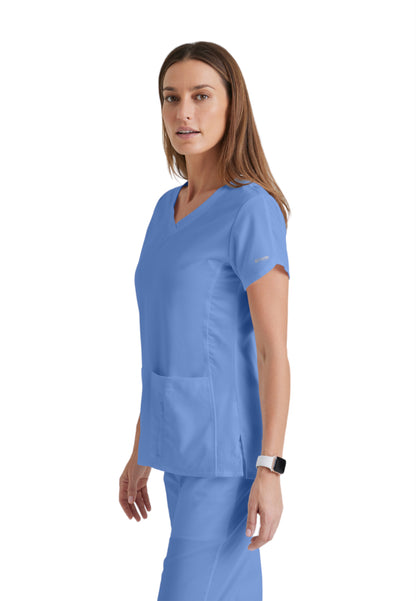 Women's V-Neck Cora Scrub Top - 41423 - Ciel Blue