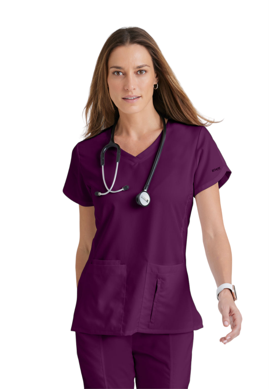 Women's V-Neck Cora Scrub Top - 41423 - Wine