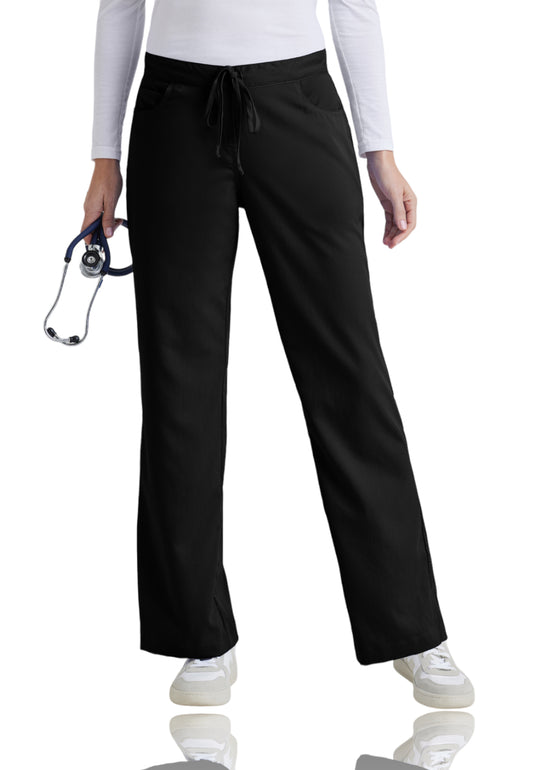 Women's Tie Front Riley Scrub Pant - 4232 - Black