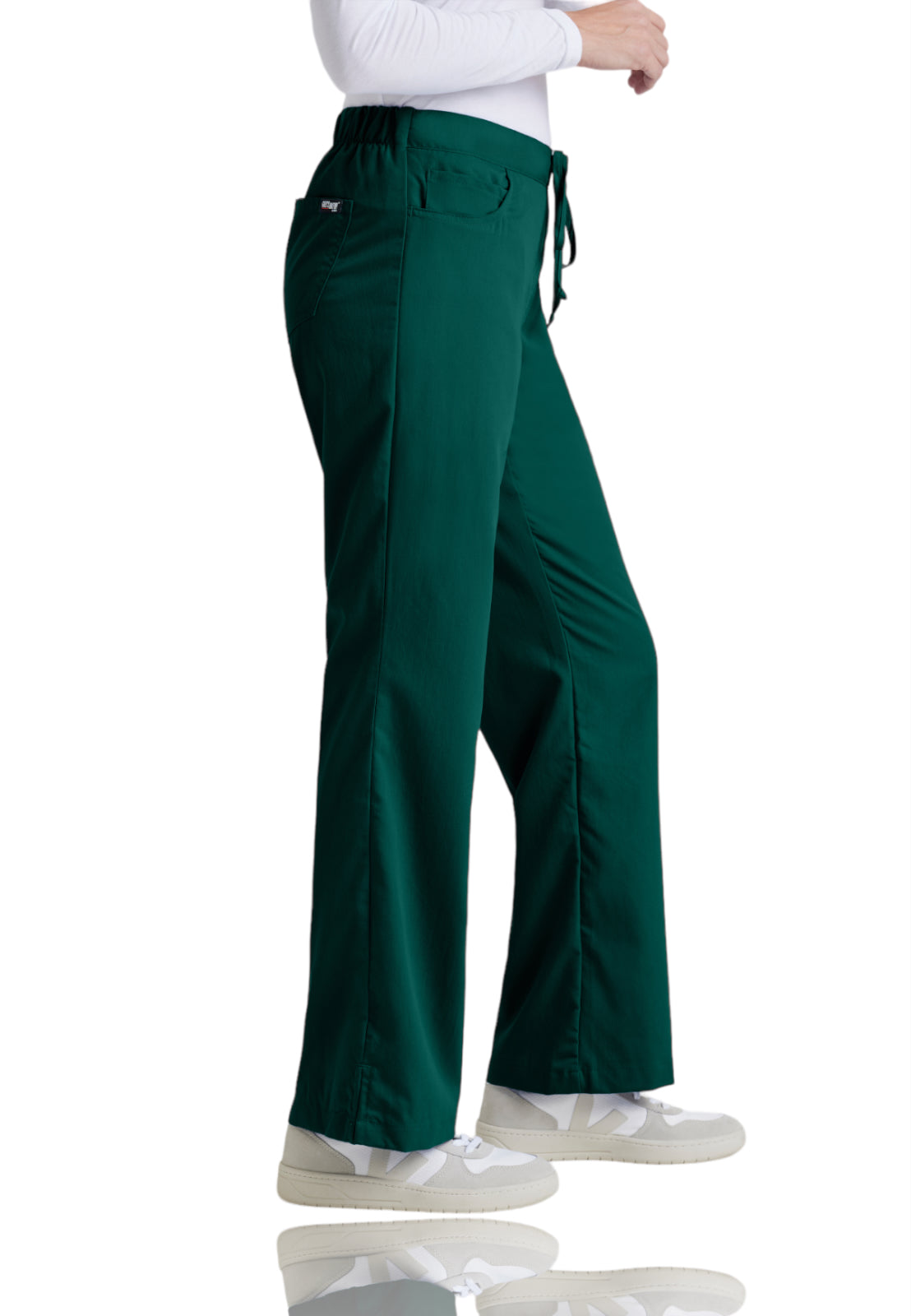 Women's Tie Front Riley Scrub Pant - 4232 - Hunter Green