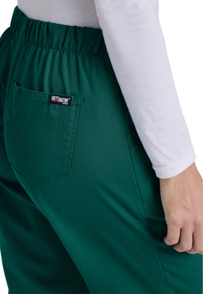 Women's Tie Front Riley Scrub Pant - 4232 - Hunter Green