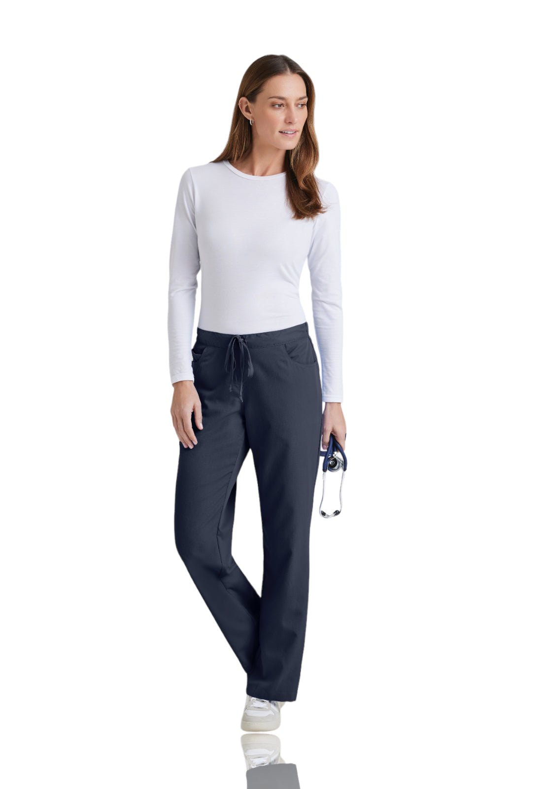 Women's Tie Front Riley Scrub Pant - 4232 - Steel