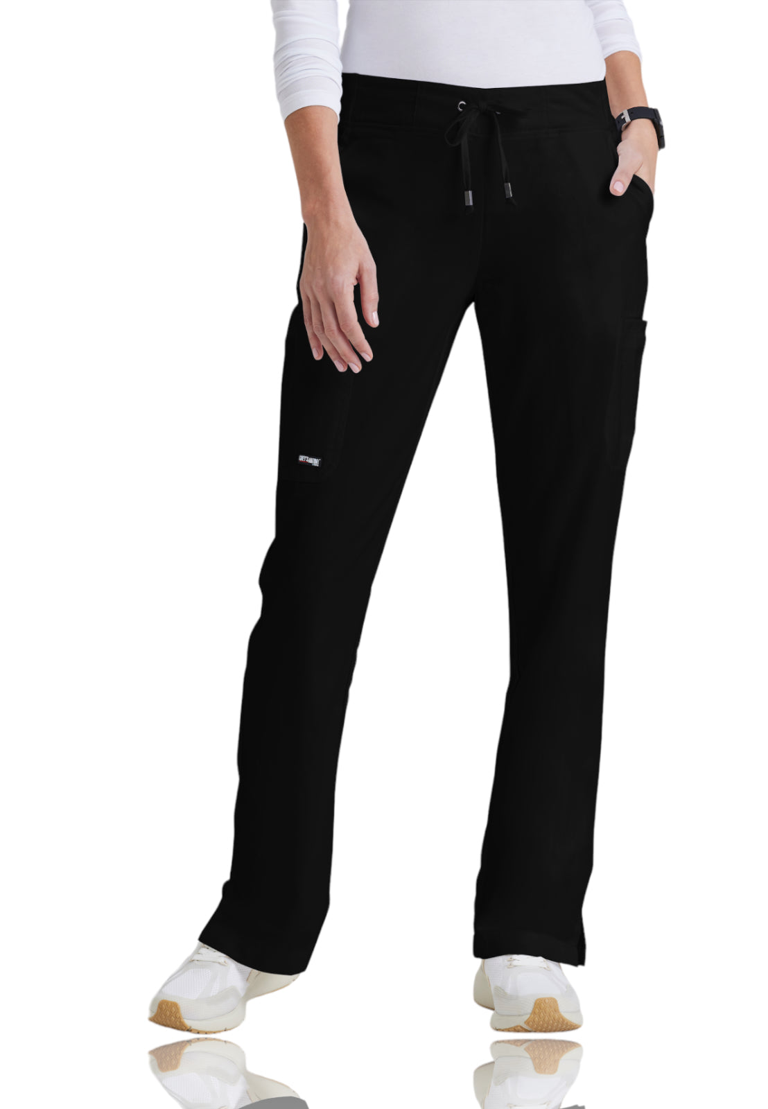 Women's Double Cargo Back Pockets Mia Scrub Pant - 4277 - Black