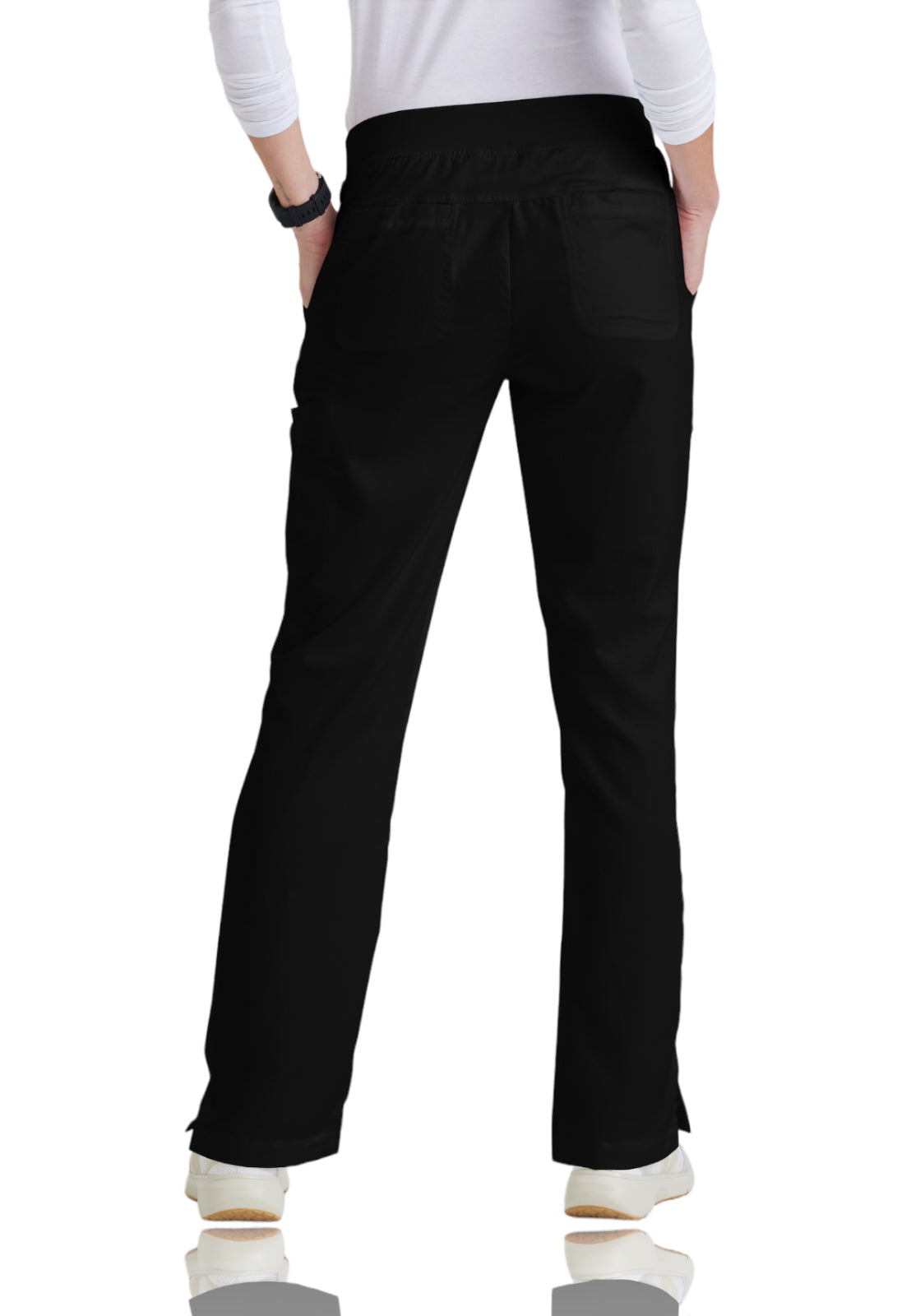 Women's Double Cargo Back Pockets Mia Scrub Pant - 4277 - Black