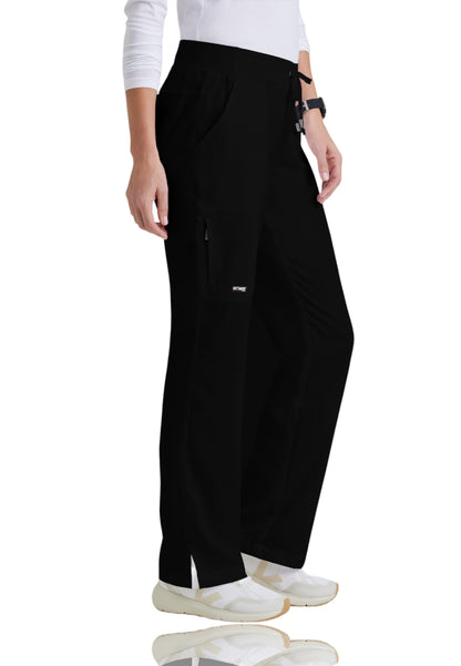 Women's Double Cargo Back Pockets Mia Scrub Pant - 4277 - Black