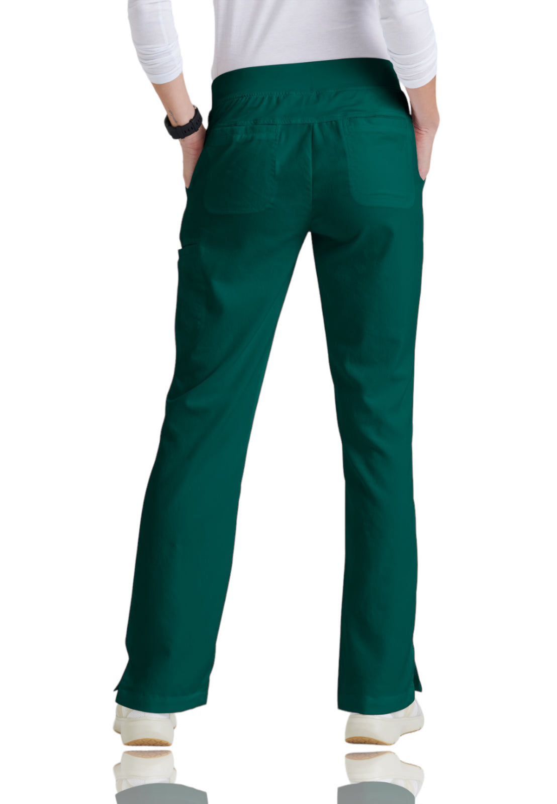 Women's Double Cargo Back Pockets Mia Scrub Pant - 4277 - Hunter Green