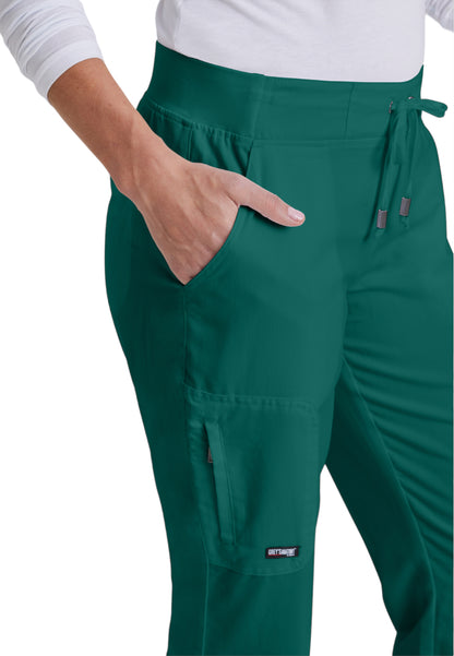 Women's Double Cargo Back Pockets Mia Scrub Pant - 4277 - Hunter Green