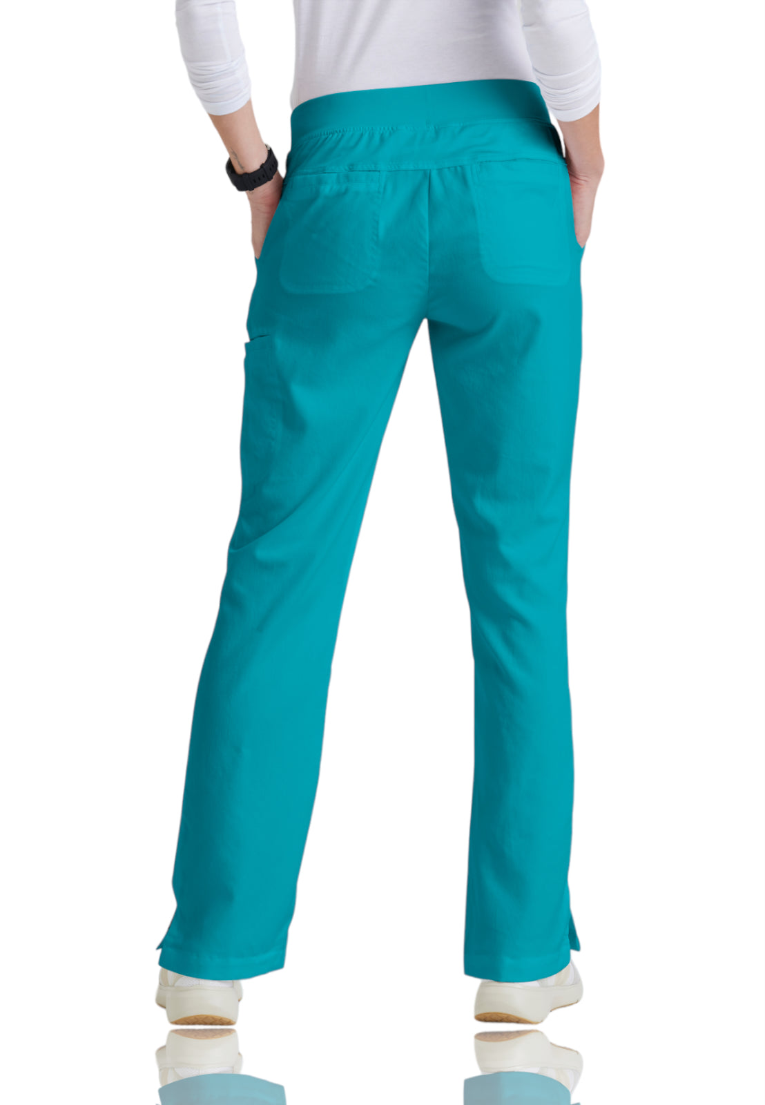 Women's Double Cargo Back Pockets Mia Scrub Pant - 4277 - Teal