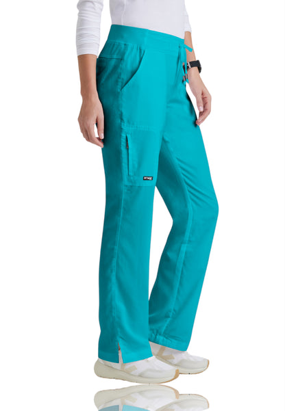 Women's Double Cargo Back Pockets Mia Scrub Pant - 4277 - Teal