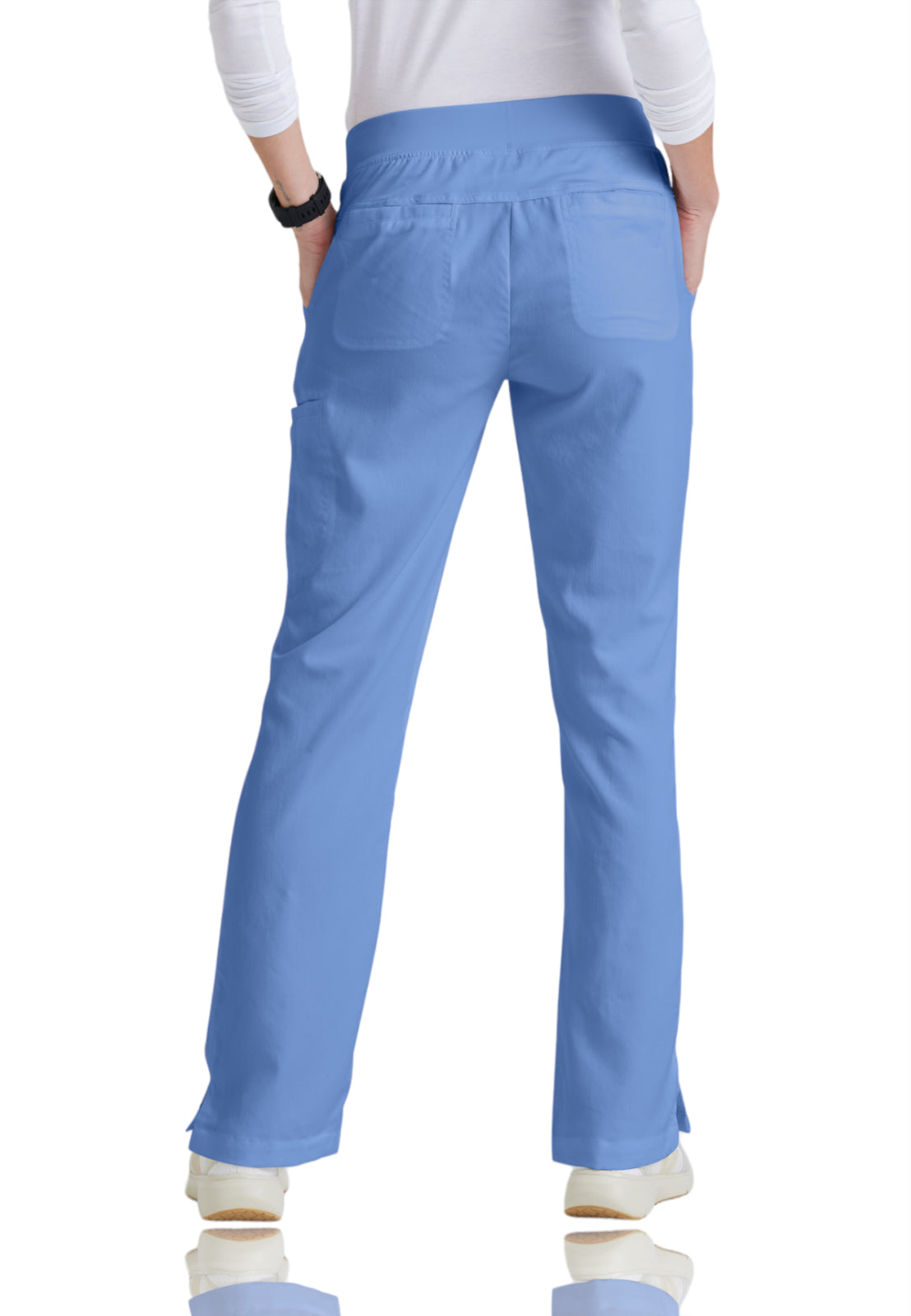 Women's Double Cargo Back Pockets Mia Scrub Pant - 4277 - Ciel Blue