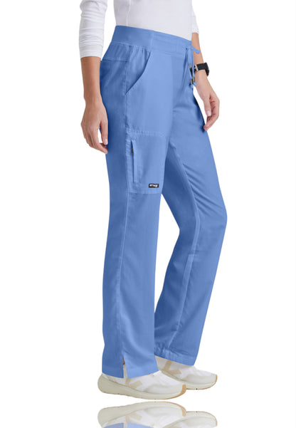 Women's Double Cargo Back Pockets Mia Scrub Pant - 4277 - Ciel Blue