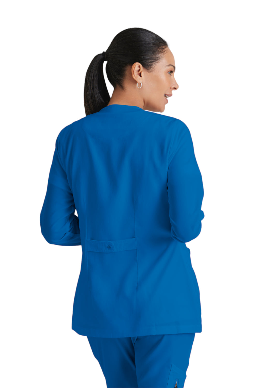 Women's Round Neck Jamie Warm Up Scrub Jacket - 4450 - New Royal