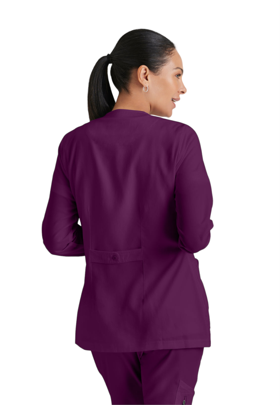 Women's Round Neck Jamie Warm Up Jacket - 4450 - Wine