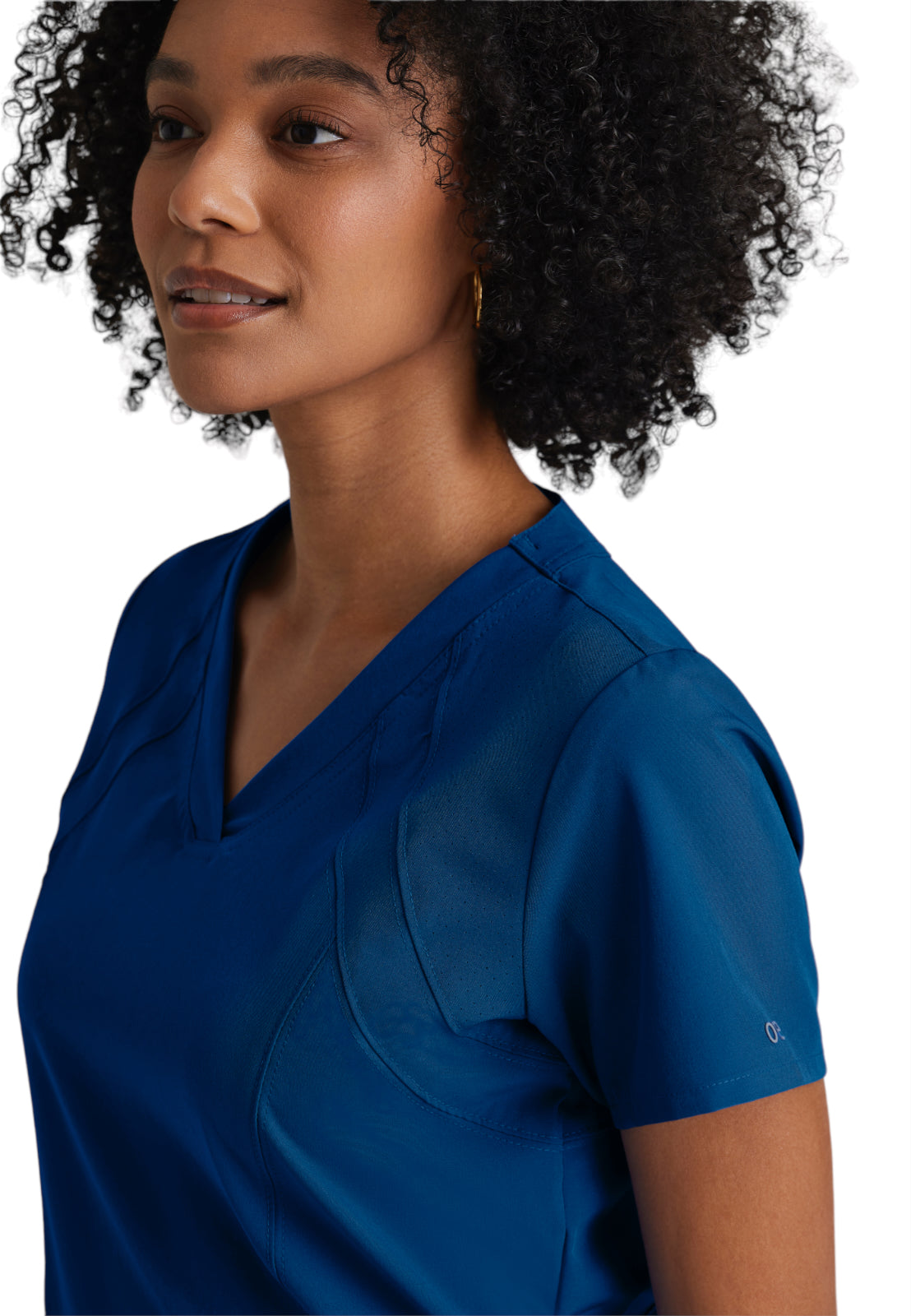 Women's V-Neck Racer Scrub Top - 5105 - Indigo (Navy)