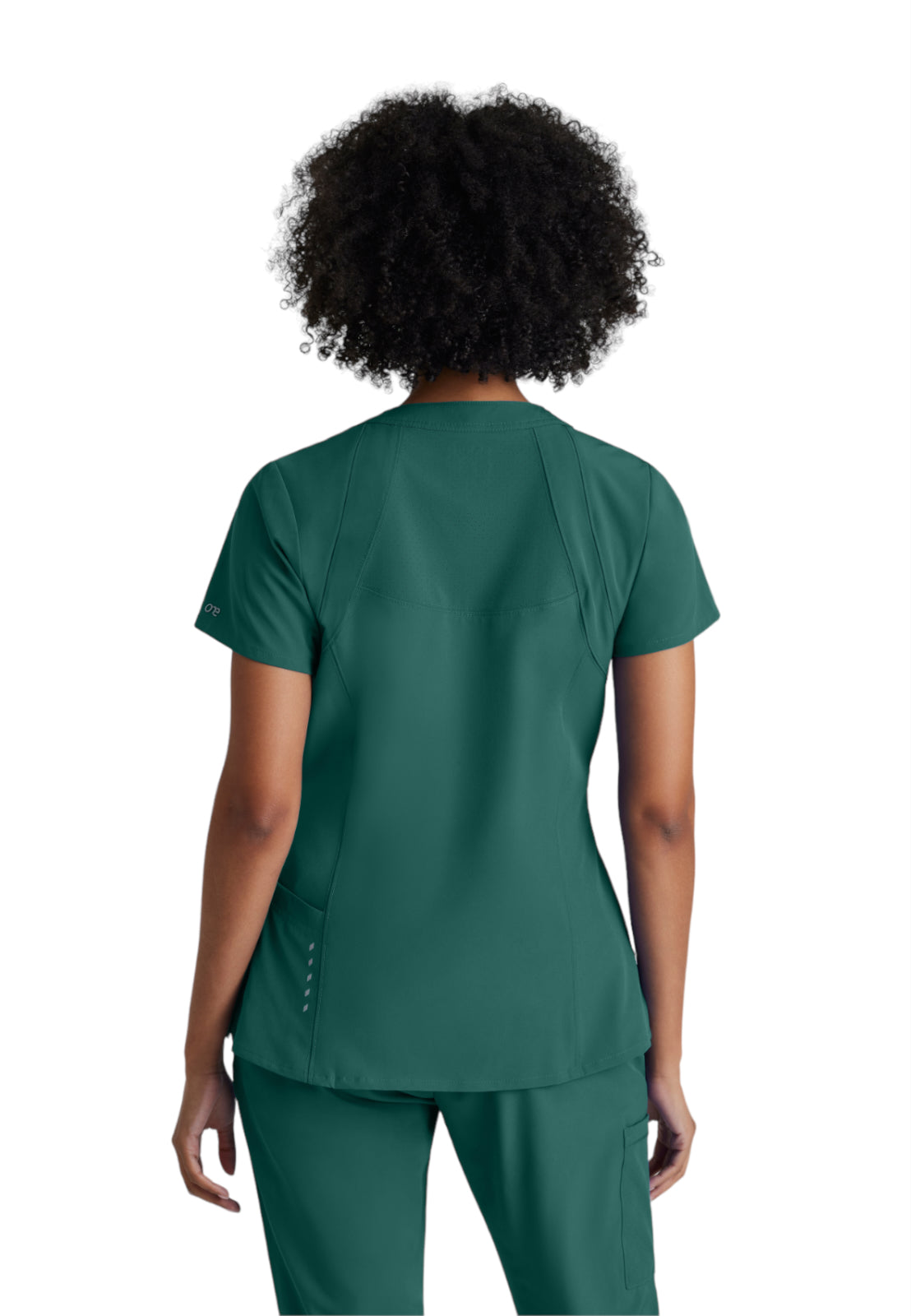 Women's V-Neck Racer Scrub Top - 5105 - Hunter Green