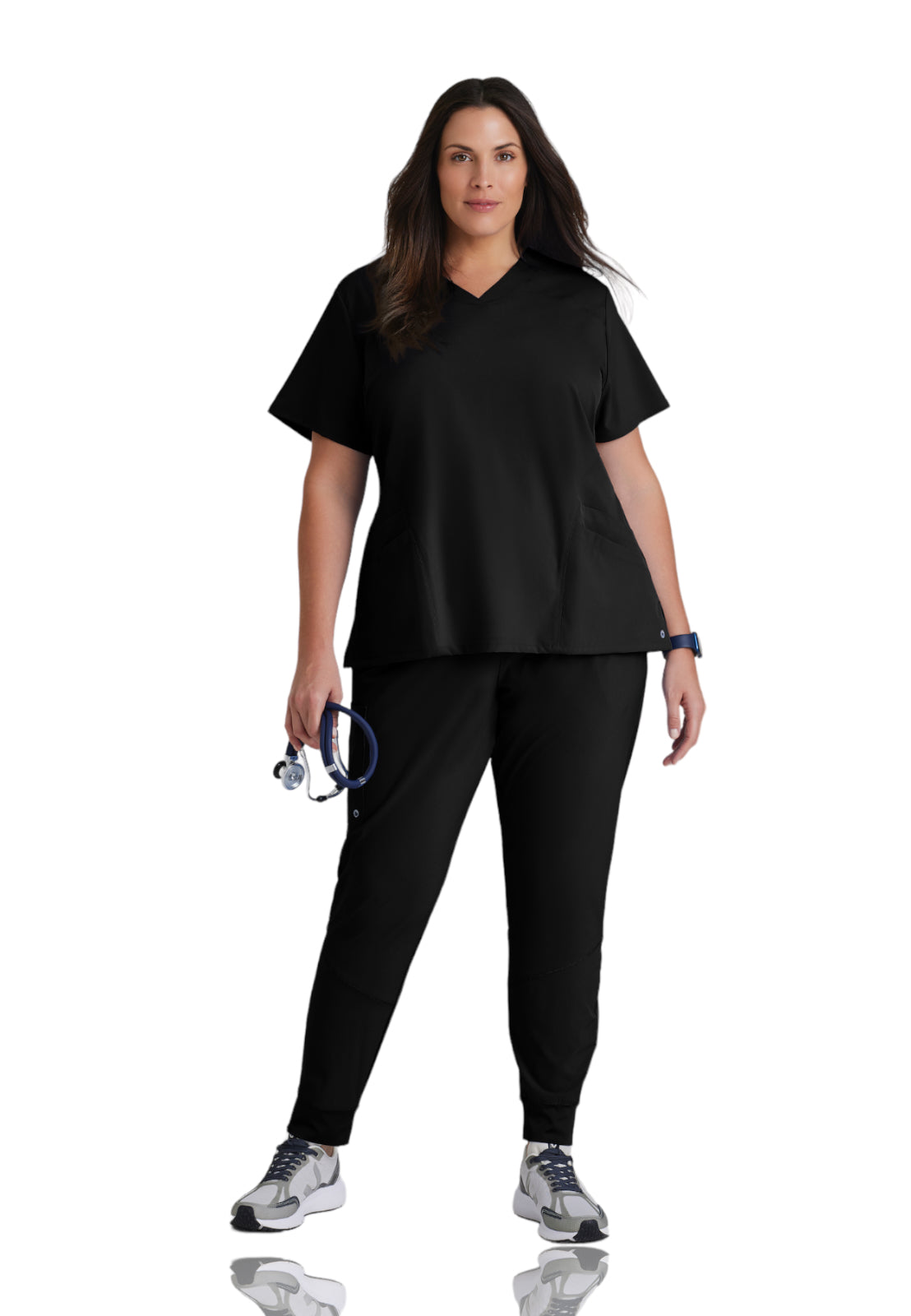 Women's V-Neck Pulse Top - 5106 - Black