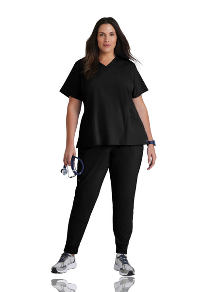 Women's V-Neck Pulse Top - 5106 - Black