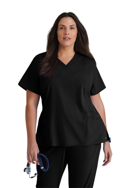 Women's V-Neck Pulse Top - 5106 - Black