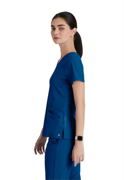 Women's V-Neck Pulse Top - 5106 - Indigo (Navy)