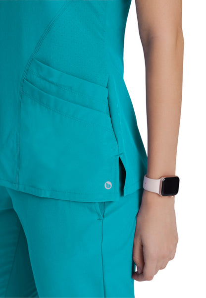 Women's V-Neck Pulse Scrub Top - 5106 - Teal