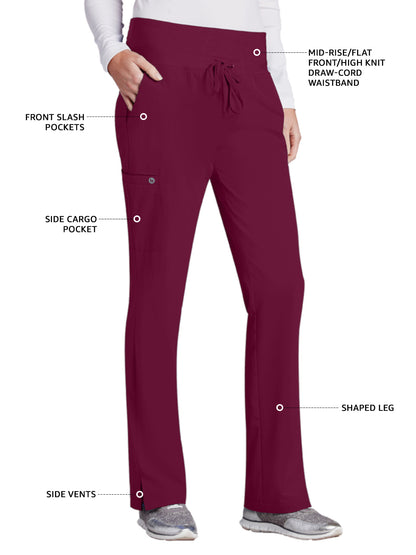 Women's Cargo Pocket Stride Scrub Pant - 5206 - Wine