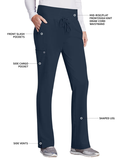 Women's Cargo Pocket Stride Scrub Pant - 5206 - Steel