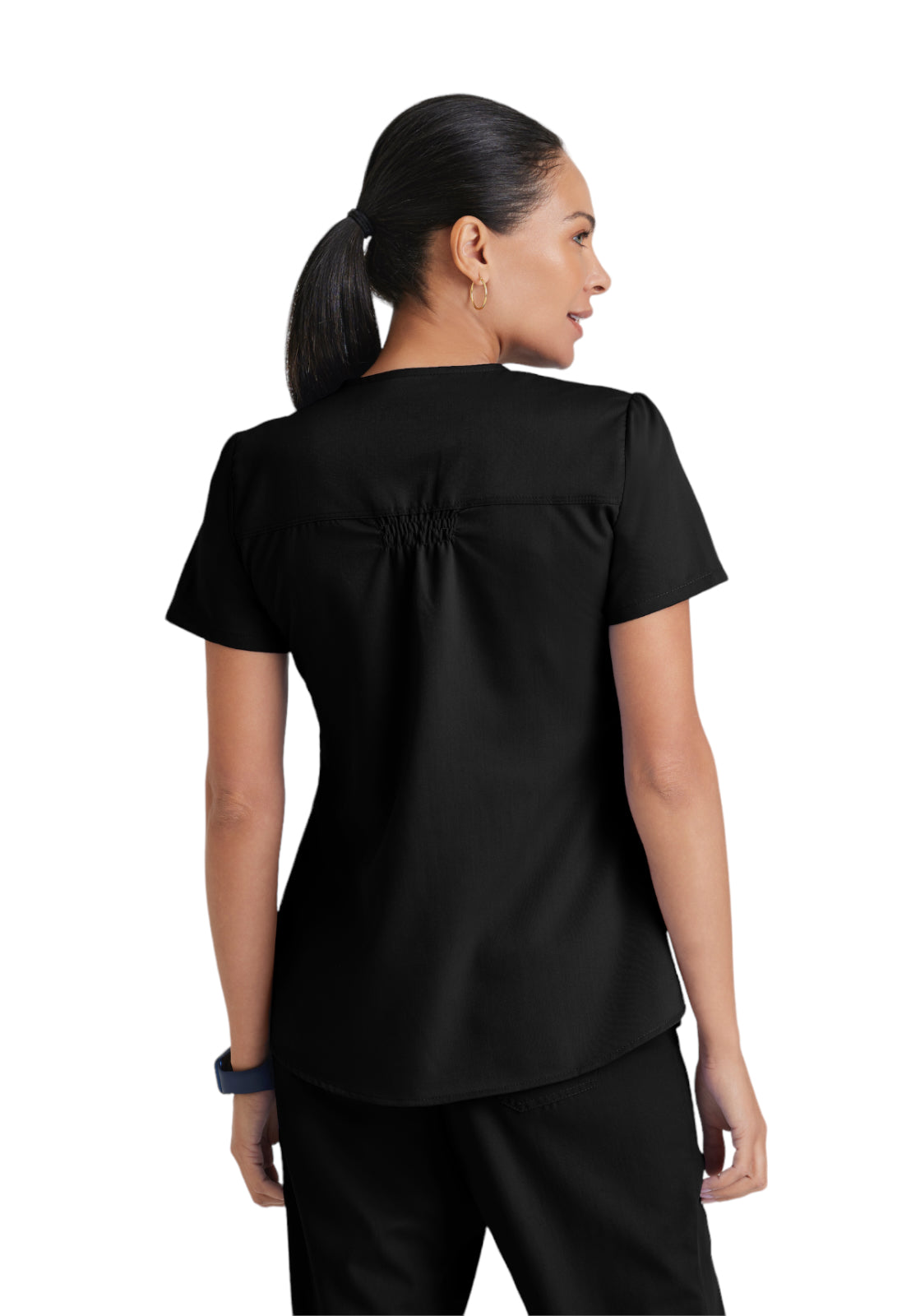 Women's V-Neck Aubrey Scrub Top - 71166 - Black