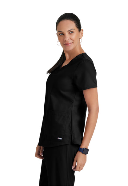 Women's V-Neck Aubrey Scrub Top - 71166 - Black