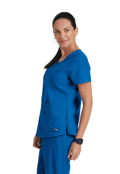 Women's V-Neck Aubrey Scrub Top - 71166 - New Royal