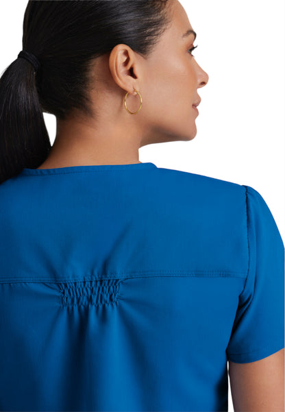 Women's V-Neck Aubrey Scrub Top - 71166 - New Royal