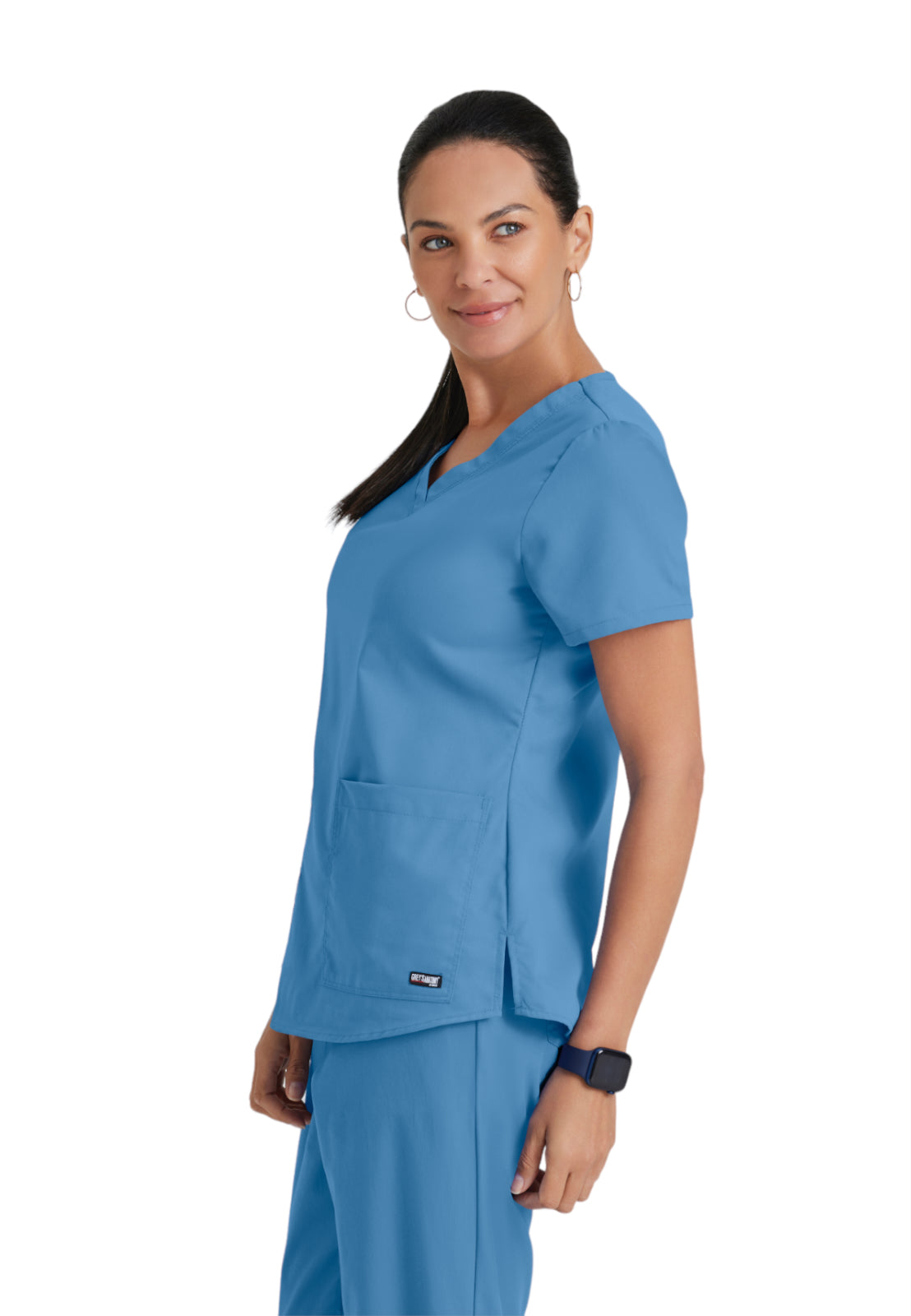 Women's V-Neck Aubrey Top - 71166 - Ciel Blue