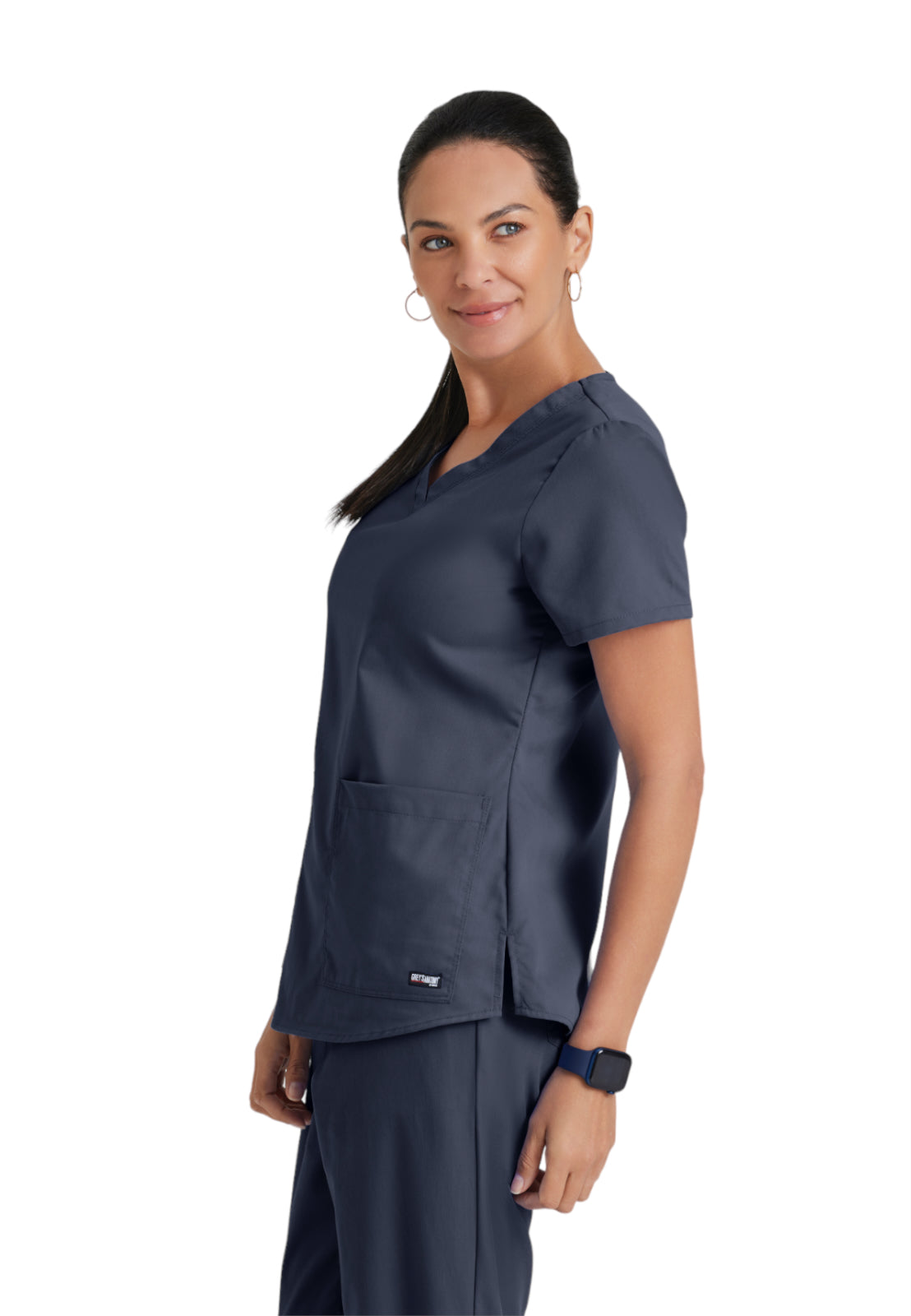 Women's V-Neck Aubrey Top - 71166 - Steel