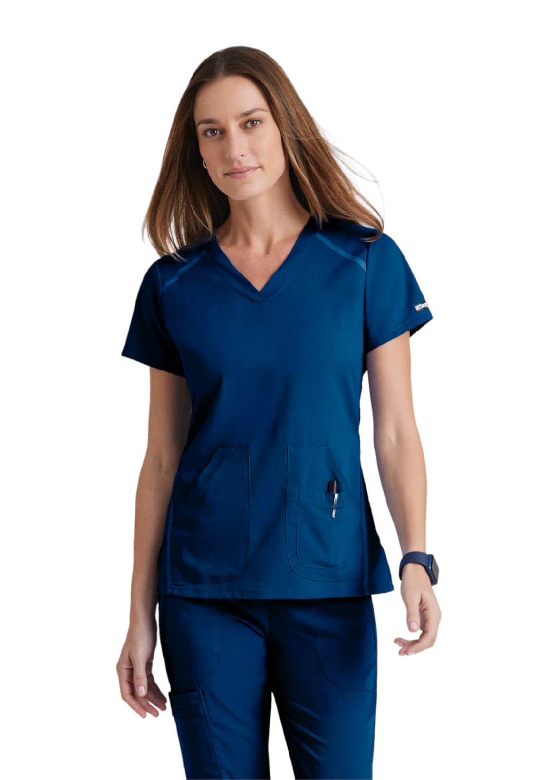 Women's V-Neck Elevate Scrub Top - 7188 - Indigo (Navy)