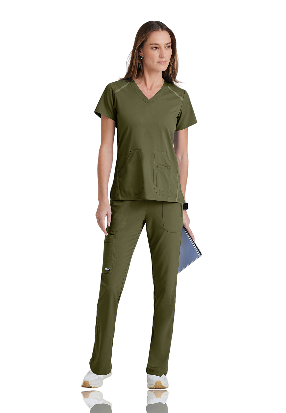 Women's V-Neck Elevate Scrub Top - 7188 - Olive