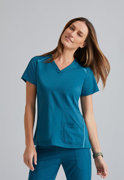 Women's V-Neck Elevate Scrub Top - 7188 - Bahama